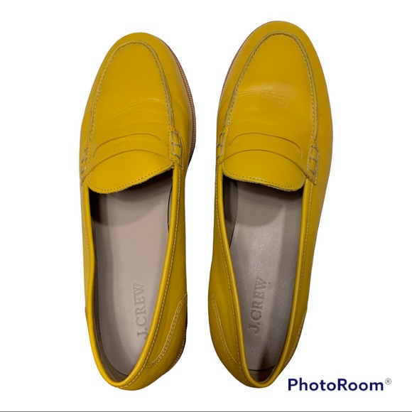 J. Crew Shoes - J. Crew Mustard Yellow Penny Loafer size 9.5